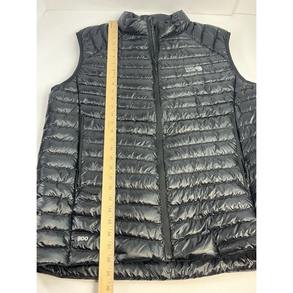 Mountain Hardwear 800 Goose Down Puffer Vest Men's XL Black Full Zip Lightweight